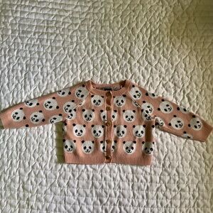 Tea Collection Pink Panda Cardigan